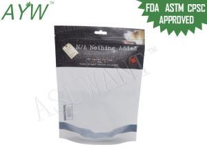 150 گرم است ایستاده کیسه مواد غذایی حیوان خانگی پلاستیک با طراحی پایین / زیپ بالا