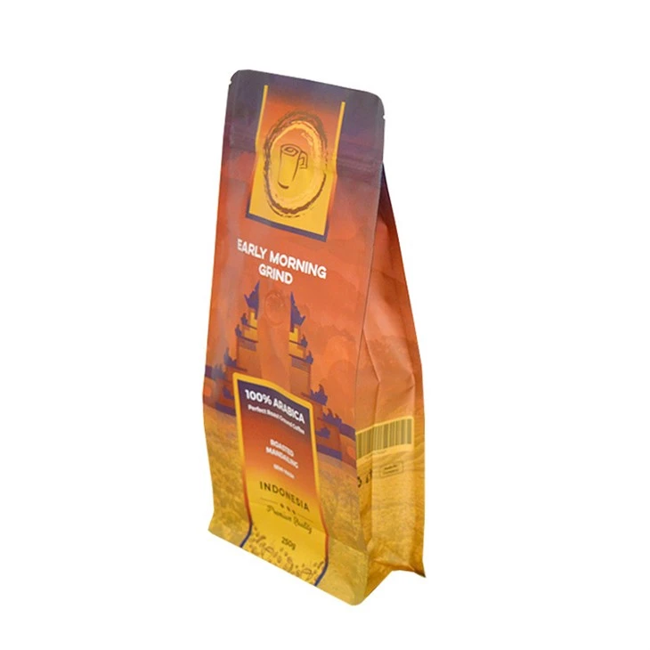 Hot Stamping Gold Kraft Paper Middle Seal Coffee Tea Bag