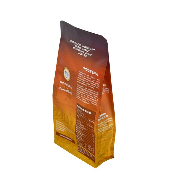 Hot Stamping Gold Kraft Paper Middle Seal Coffee Tea Bag
