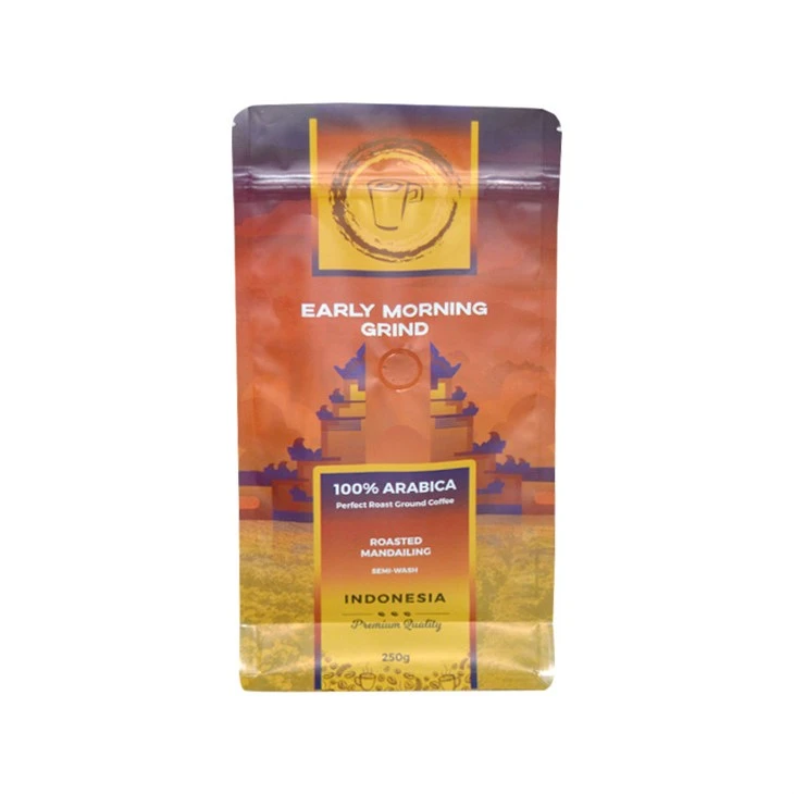 Hot Stamping Gold Kraft Paper Middle Seal Coffee Tea Bag