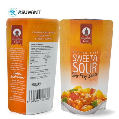 شکافها در کیسه های زیپ ایستاده اند که رطوبت آن برای چاشنی / چاشنی مقاوم است