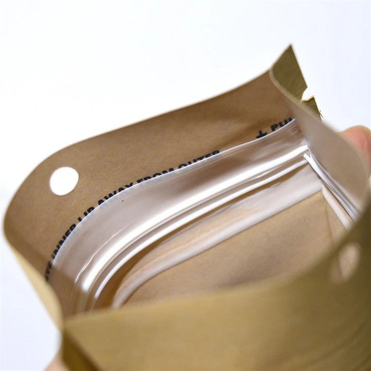 Eco Compostable Bags Biodegradable PLA Packing Ziplock Craft Kraft Paper Food Dried Fruits Custom Stand Up Pouch Packaging Bag